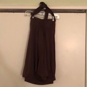 BCBG dress; size XS, 34B-C; brown; halter straps